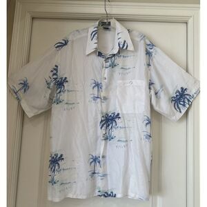 Riscatto Seta Men's Size L Short Sleeve Shirt 100% Silk‎ Hawaiian Camp Travel